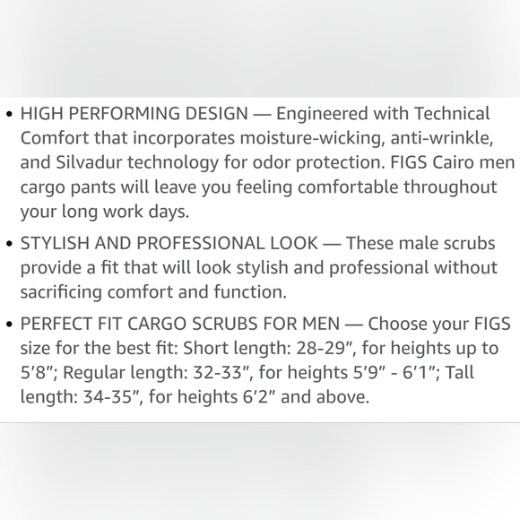 FIGS Cairo Cargo Scrub Pants for Men - Navy Blue, Short 2XL - Picture 12 of 12